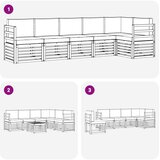  Set vanjskih sofa 6 pcs Bijela i bež 306 x 128,5 x 73 cm | Eponuda.com