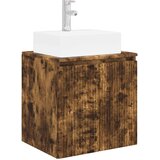vidaXL Lavabo - Umivaonik s policom Dimljeni hrast 49 5 x 41 x 62 5 cm - Dimljeni hrast | shoptok.hr