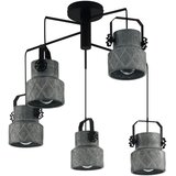 Eglo Viseća lampa HILCOTT 5xE27 Ø675 cink/crna 39856 | Eponuda.com