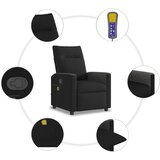  Masažni naslonjač od tkanine crni | shoptok.hr