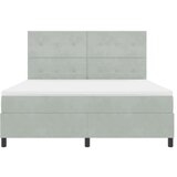  LED Box Spring Krevet Svijetlo siva 180 x 200 cm tkanina | shoptok.hr