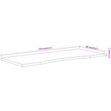  Ploča za radni stol 110x60x2,5 cm pravokutna od drva bagrema | shoptok.hr