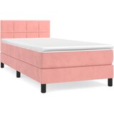Box spring krevet s madracem ružičasti 80 x 200 cm baršunasti | shoptok.hr