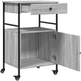 Kuhinjska kolica boja hrasta 56x43x89,5 cm konstruirano drvo | shoptok.hr