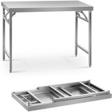 Royal Catering Zložljiva kuhinjska miza iz nerjavečega jekla 120 x 60 cm, (21389222) | Shoptok.si