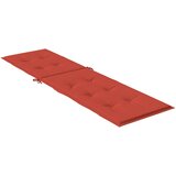  Jastuk za ležaljku prošarani crvena (75+105) x 50 x 4 cm tkanina | shoptok.hr