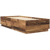  Krevetna konstrukcija s LED svjetlom Staro drvo 80 x 200 cm | Eponuda.com