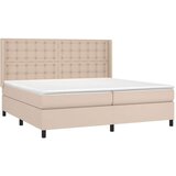  Krevet box spring s madracem cappuccino 200x200cm umjetna koža | shoptok.hr
