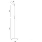  LED stoječa talna svetilka 10W 3CCT črna | Shoptok.si
