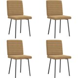  Jedilni stoli 4 kosi rjav žamet, (21832386) | Shoptok.si