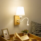  Brilagi - LED zidna lampa NUBILA WOOD 1xE27/25W/230V + LED/3W hrast/bela | Eponuda.com