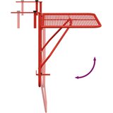 Balkonski stol crveni 60 x 40 cm čelični | Eponuda.com