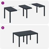  7-delni jedilni set za vrt v antracitnem poli ratanu, (22089739) | Shoptok.si