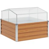  Vrtna posoda s toplo gredico Svetlo rjava 100 x 100 x 77 cm, (5000287677) | Shoptok.si