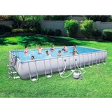 Bestway bazen sa priborom power steel rectangular (d x š x v: 956 x 488 x 132 cm, 52.231 l) Cijene