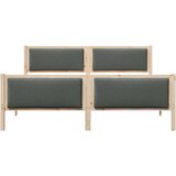  Konstrukcija postelje z vzglavjem Temno siva 180 x 200 cm blago, (5000084670) | Shoptok.si