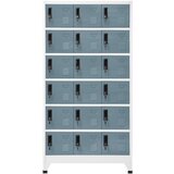  The Living Store Omara s ključavnico svetlo siva in tem. siva 90x40x180 cm jeklo - Omarica Na Ključ, (21496475) | Shoptok.si