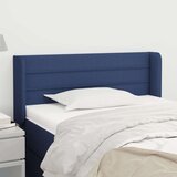  Vzglavje z ušesi modro 83x16x78/88 cm blago Cene