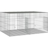  Kavez za zečeve s 2 panela 110x79x54 cm od pocinčanog željeza | shoptok.hr
