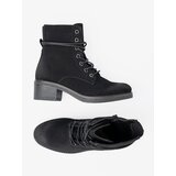 Shelvt Black lace-up boots with a low heel | Shoptok.si