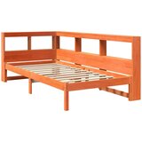  Knjižna postelja brez vzmetnice vošč. rjava 100x200 cm borovina, (21793221) | Shoptok.si