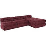  Modularni Poufi 4 kosa Bordo Tkanina, (22045909) | Shoptok.si
