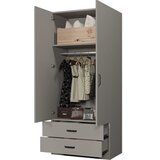 Hanah home Ormar Yaman Luna 1600-043, 80x182x47 cm, Siva | Eponuda.ba