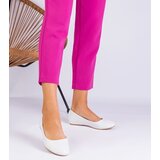 Gemre White wedge heel ballet flats made of eco-leather Savelia | shoptok.hr