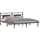 Maison Chic Posteljni okvir - Dvoposteljna postelja - Zakonska postelja brez vzmetnice rjavi hrast 160x200 cm inž. les-J4059, (21768019) | Shoptok.si