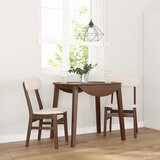 vidaXL Jedilni stoli z blazinami 2 kosa Brown Solid Wood Rubber | Shoptok.si