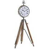  Galda pulkstenis DKD Home Decor 22 x 40 x 80 cm Prirodno Srebrna Aluminij Tronožac Drvo Manga tradicionalan | shoptok.hr
