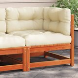 vidaXL Kutna vrtna sofa s jastucima voštano smeđa od borovine Cijene