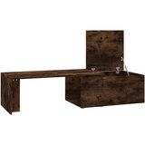  Klubska mizica dimljeni hrast 150x50x35 cm inženirski les, (20602475) | Shoptok.si