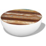  Stolić za kavu u obliku zdjele od obnovljenog drva 60x60x30 cm | shoptok.hr
