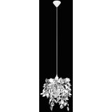 Viseći Blještavi Luster s Dizajnom Listića 21,5 x 30 cm Boja Srebra | shoptok.hr