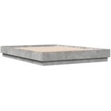  Okvir kreveta s LED svjetlima siva boja betona 150 x 200 cm | shoptok.hr
