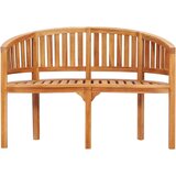 vidaXL Klop v obliki banane 120 cm trdna tikovina | Shoptok.si