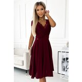 Numoco Chiffon dress with lace neckline | ePonuda.com