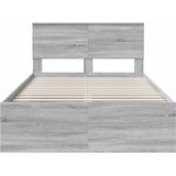  Krevetna konstrukcija s uzglavljem Siva Sonoma 135 x 190 cm | shoptok.hr