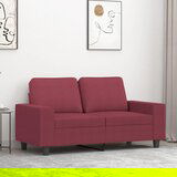 vidaXL Dvosjed od tkanine crvena boja vina 120 cm Cijene