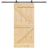vidaXL Klizna vrata s priborom za montažu 100x210 cm masivna borovina | shoptok.hr