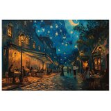  Slika - Paris street – a painting inspired by Vincent van Gogh\'s style 60x40 Premium Print | shoptok.hr