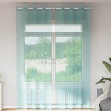 Voile zavjese s ušicama 2 kom tirkizne | shoptok.hr
