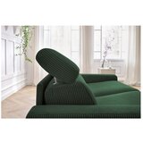 Bobochic Paris Temno zelena raztegljiva kotna sedežna garnitura iz rebrastega žameta Monaco – | Shoptok.si