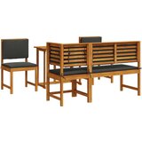  Set za blagovanje u vrtu s jastučićima 5 komada čvrsto drvo akacije | shoptok.hr