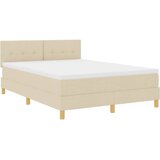  LED Box Spring Krevet s LED trakama Krema 160 x 200 cm tkanina | shoptok.hr