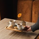 BonBistro Svetlo siva porcelanasta skodelica za kapučino 200 ml Nuance – | Shoptok.si