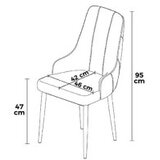 Hanah home Trex set stolica, 46x95x42 cm, 4 dijela, crno-smeđa | Eponuda.ba