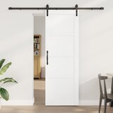 vidaXL drsna vrata z okovjem bela 73.5x211 cm iz trdne borove | Shoptok.si