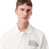 Lacoste Classic Fit Printed Polo Shirt White/Blue Bijela | shoptok.hr